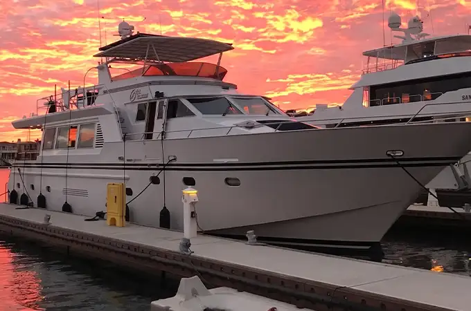 Sun deck yacht area